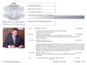 Ministry of Finance- Minister Milen Velchev